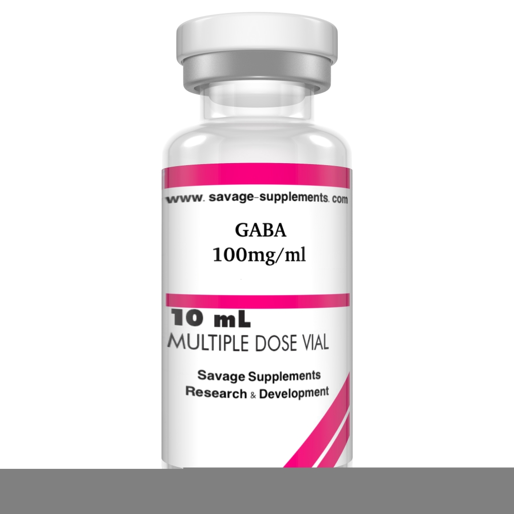 GABA (gammaAminobutyric acid) 100 mg/mL 10 mL vial Savage Supplements